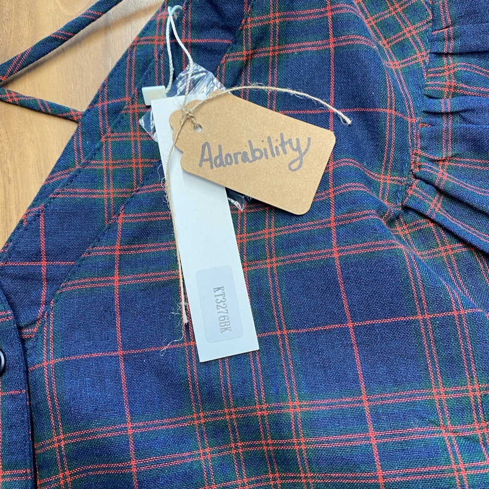 Plaid Ruffle Sleeve Button Up Top - Picture 9 of 9